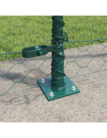 Palo della recinzione Verde 25 x 1,5 m (maglia 50 mm) Acciaio