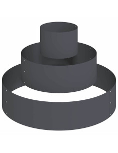 Vaso da giardino Antracite 90 x 90 x 20 cm 2