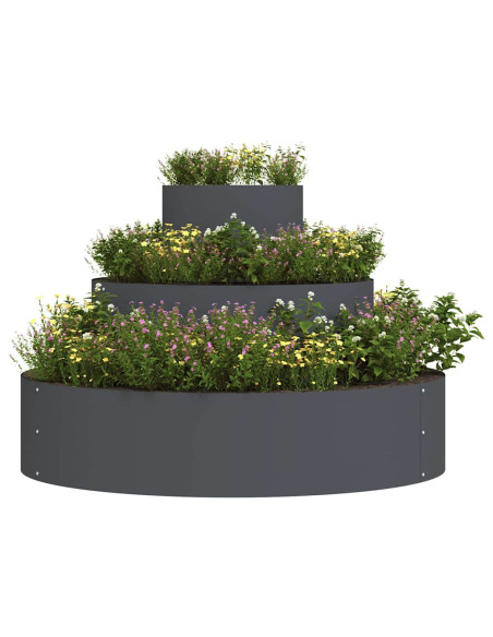 Vaso da giardino Antracite 90 x 90 x 20 cm