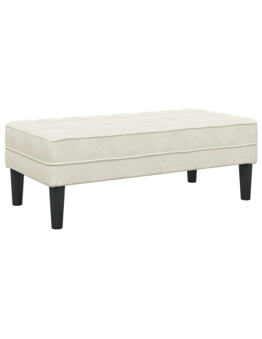 Set di divani con cuscino 2 pcs Crema Poliestere