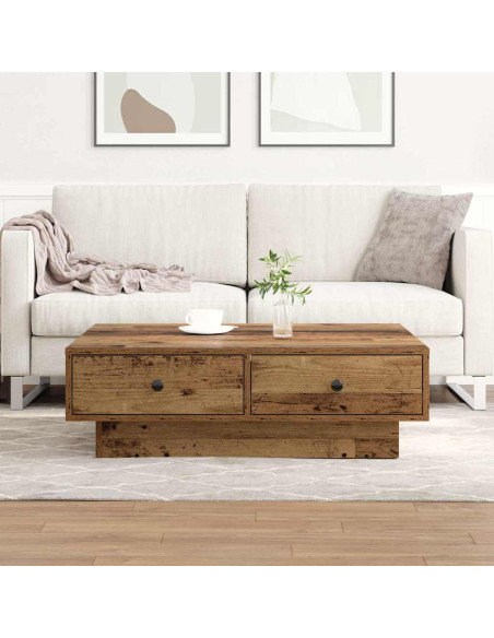 Tavolino da salotto Legno vecchio 90 x 90 x 28 cm