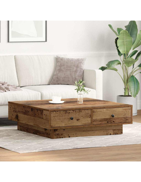 Tavolino da salotto Legno vecchio 90 x 90 x 28 cm