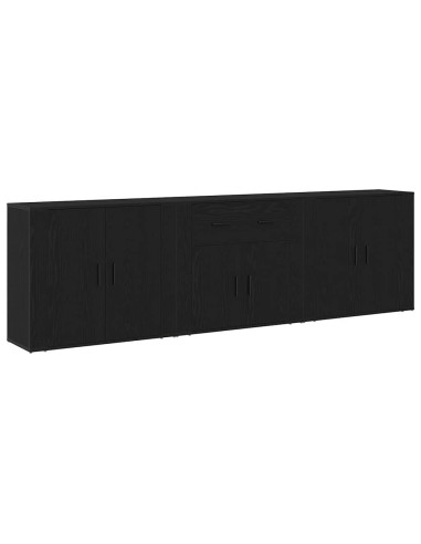 Credenza Rovere Nero 240 x 33 x 70 cm Legno multistrato