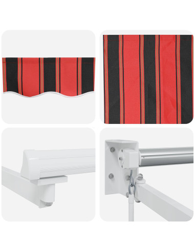 Tenda Retrattile Arancione e Marrone 300 x 250 cm