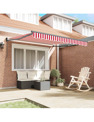 Tenda Retrattile Rosso e Bianco 300 x 250 cm