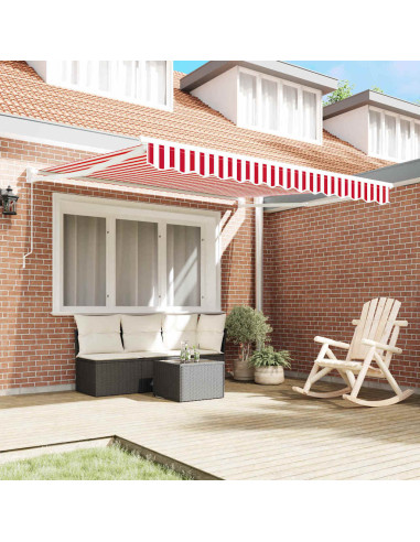 Tenda Retrattile Rosso e Bianco 350 x 250 cm