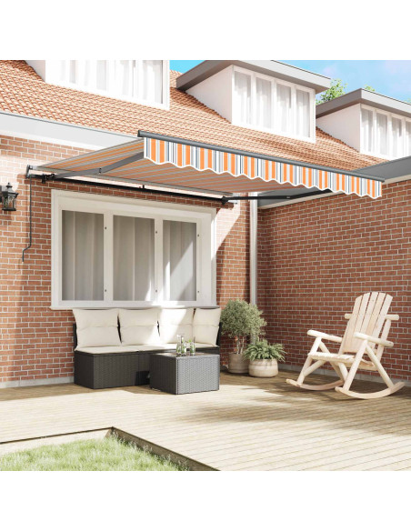 Tenda Retrattile Multicolore 350 x 250 cm Poliestere e Acciaio