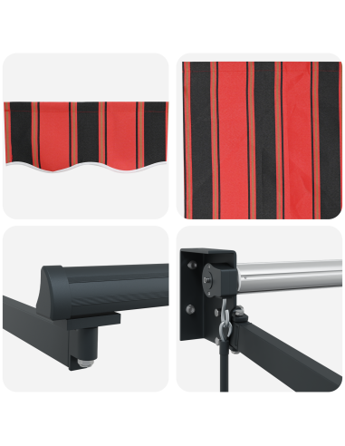 Tenda Retrattile Arancione e Marrone 400 × 300 cm