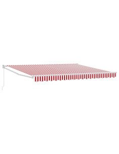 Tenda Retrattile Rosso e Bianco 400 × 300 cm 2