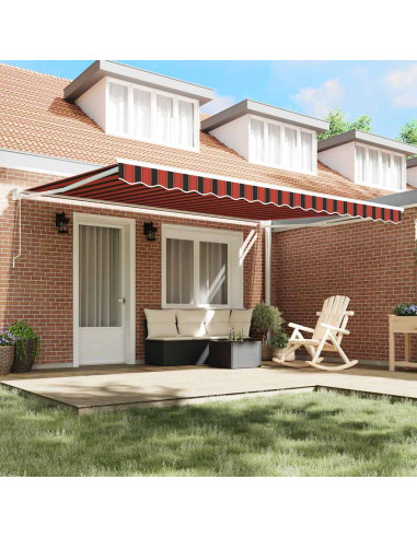 Tenda da Sole Arancione e Marrone 450 x 300 x 165 cm