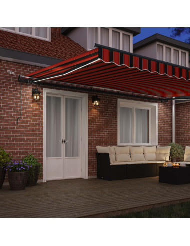 Tessuto per Tenda arancione e marrone 500 × 350 cm Poliestere