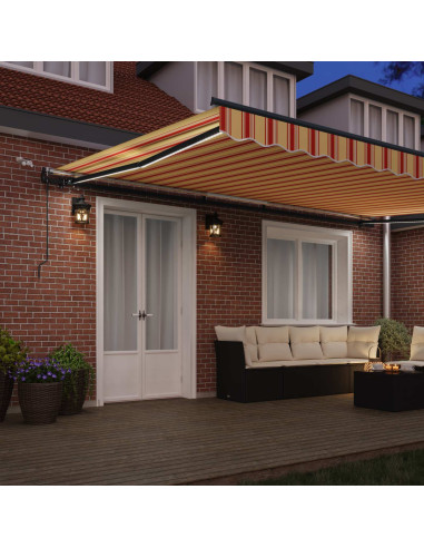 Tessuto per Tenda Giallo e Arancione 500 × 350 cm Poliestere
