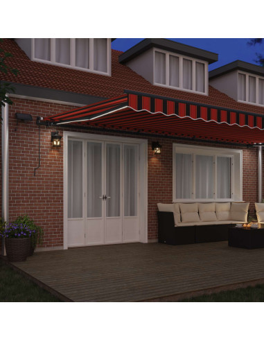 Tenda Retrattile arancione e marrone 600 ×350 cm Tessuto