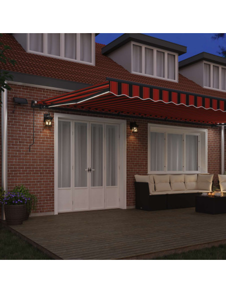 Tenda Retrattile arancione e marrone 600 ×350 cm Tessuto