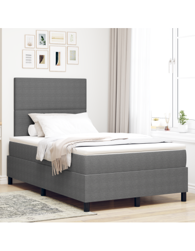 Letto a Sorgente LED Grigio chiaro e bianco 120 x 200 cm