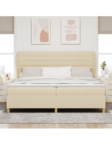 Letto con molle e materasso Grigio Scuro 90x190 cm Tessuto