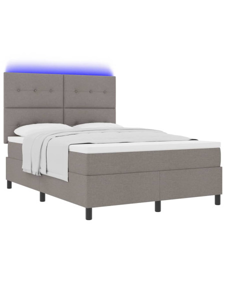 Letto a molle con materasso con led Talpa 140 x 200 cm Tessuto