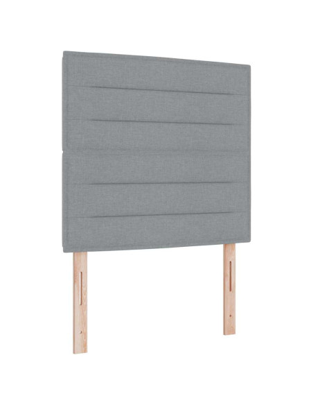 Letto a Sorgente LED Grigio chiaro 120 x 190 cm Tessuto