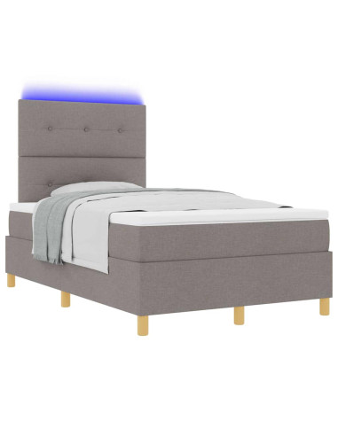 Letto a Sorgente LED con materasso Talpa 120 x 190 cm Tessuto