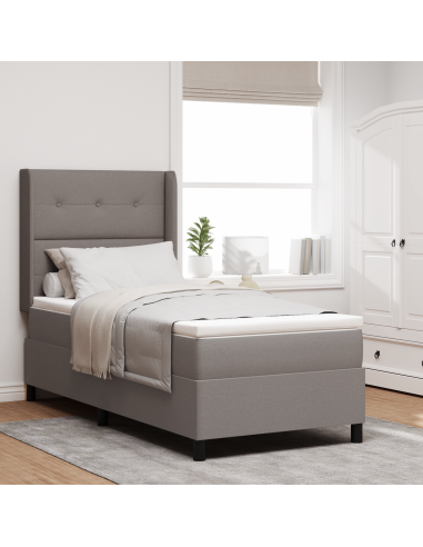 Letto a Sorgente LED con materasso Talpa 90 x 190 cm Tessuto