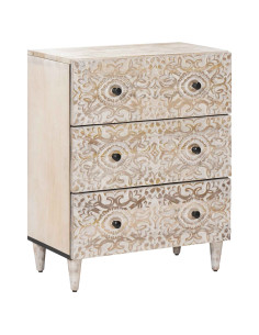 Credenza con Ripostiglio Bianco 60 x 33,5 x 75 cm