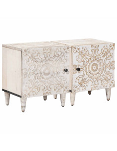 Armadio da Notte 2 pcs Bianco 40 x 33,5 x 46 cm