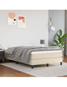 Giroletto a Molle con Materasso Crema 120x200 cm in Similpelle