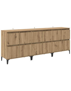 Sideboards 3 pcs Rovere artigianale 60 x 35 x 70 cm 2