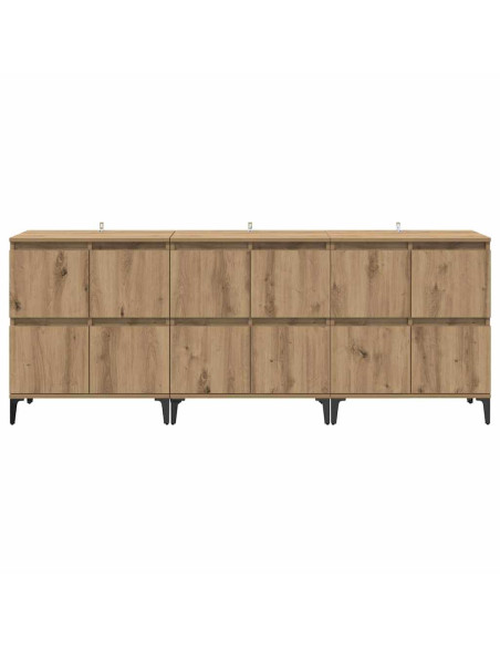 Sideboards 3 pcs Rovere artigianale 60 x 35 x 70 cm
