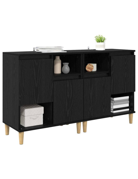 Sideboards 2 pcs Rovere Nero 60 x 35 x 70 cm Legno multistrato