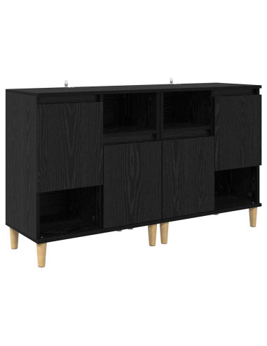 Sideboards 2 pcs Rovere Nero 60 x 35 x 70 cm Legno multistrato