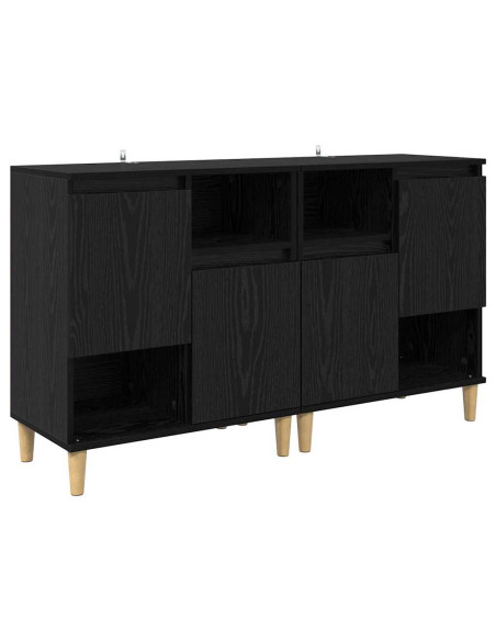 Sideboards 2 pcs Rovere Nero 60 x 35 x 70 cm Legno multistrato