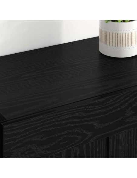 Mobile a muro 2 pcs Rovere Nero 69,5 x 34 x 90 cm