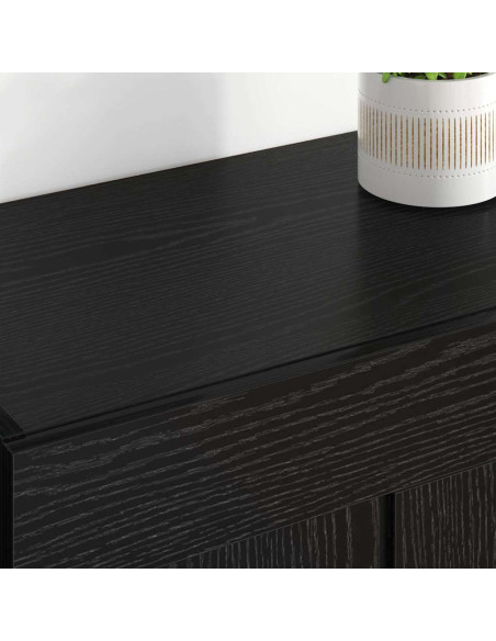 Mobile a muro 2 pcs Rovere Nero 69,5 x 34 x 90 cm