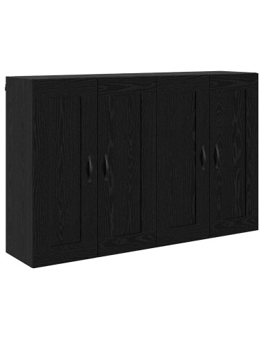 Mobile a muro 2 pcs Rovere Nero 69,5 x 34 x 90 cm