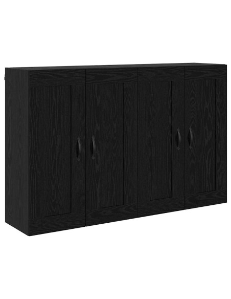 Mobile a muro 2 pcs Rovere Nero 69,5 x 34 x 90 cm