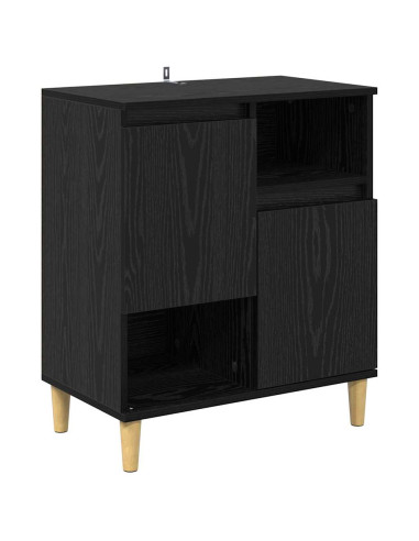 Sideboards 3 pcs Rovere Nero 60 x 35 x 70 cm Legno multistrato