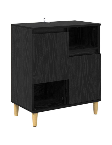 Sideboards 3 pcs Rovere Nero 60 x 35 x 70 cm Legno multistrato