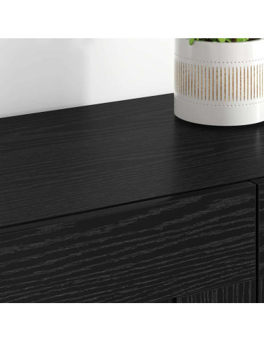 Mobile a muro 2 pcs Rovere Nero 69,5 x 34 x 90 cm