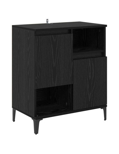 Sideboards 3 pcs Rovere Nero 60 x 35 x 70 cm Legno multistrato