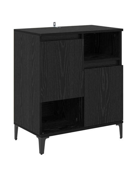Sideboards 3 pcs Rovere Nero 60 x 35 x 70 cm Legno multistrato