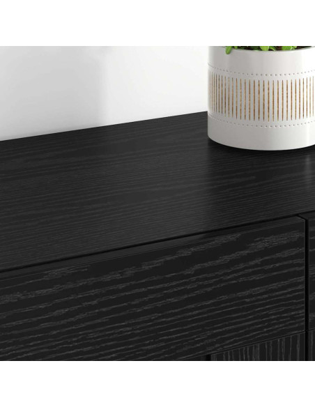 Mobile a muro 2 pcs Rovere Nero 69,5 x 34 x 90 cm