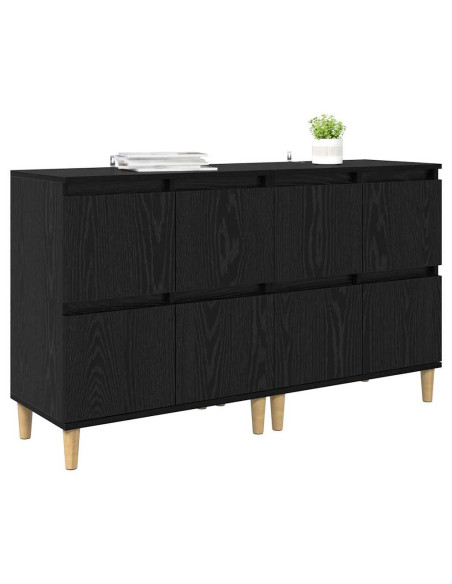 Sideboards 2 pcs Rovere Nero 60 x 35 x 70 cm Legno multistrato