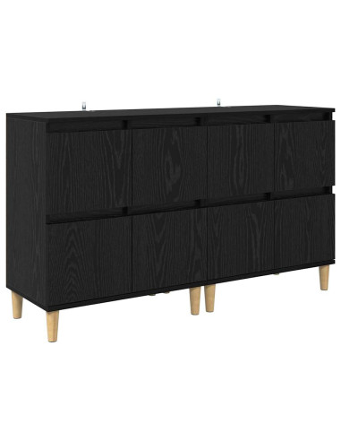 Sideboards 2 pcs Rovere Nero 60 x 35 x 70 cm Legno multistrato