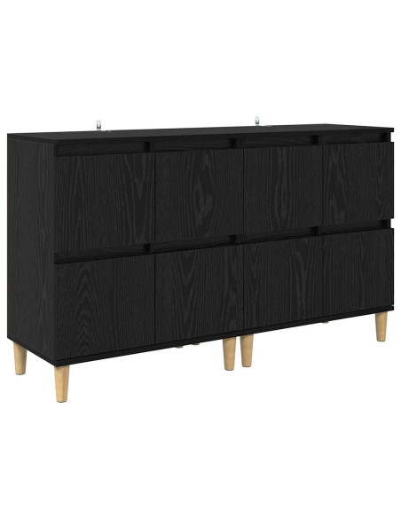 Sideboards 2 pcs Rovere Nero 60 x 35 x 70 cm Legno multistrato