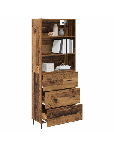 Credenza con cassetto 2 pcs Legno vecchio Legno multistrato