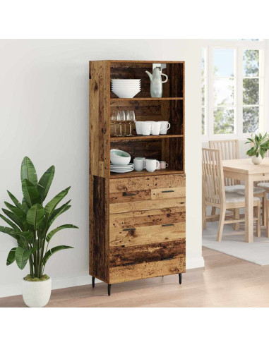 Credenza con cassetto 2 pcs Legno vecchio Legno multistrato