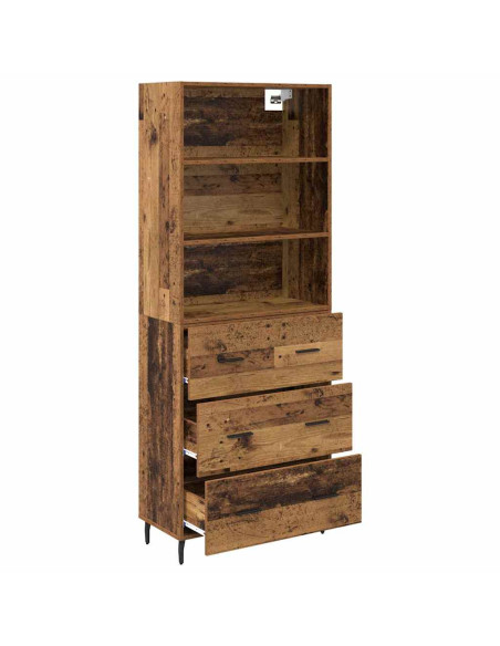 Credenza con cassetto 2 pcs Legno vecchio Legno multistrato