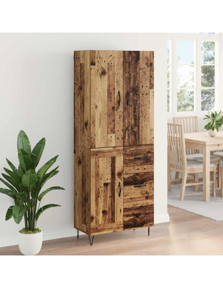 Credenza con cassetto 2 pcs Legno vecchio Legno multistrato