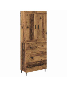 Credenza con cassetto 2 pcs Legno vecchio Legno multistrato 2